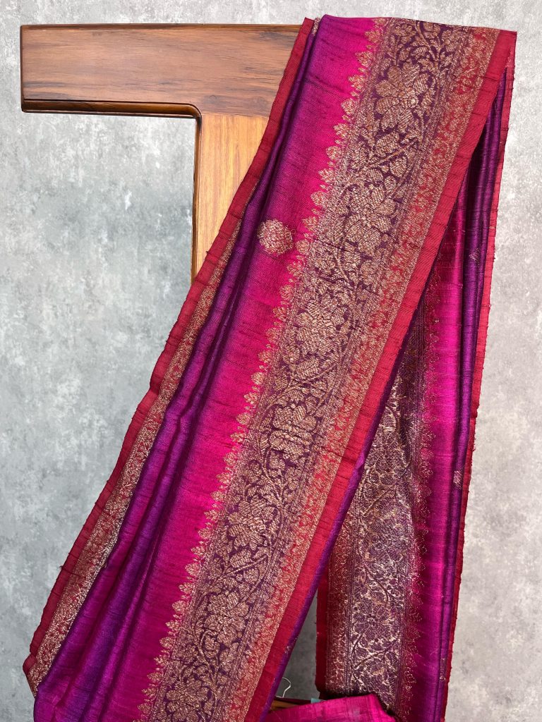 TUSSAR RAW SILK BANARASI SAREE - Image 2