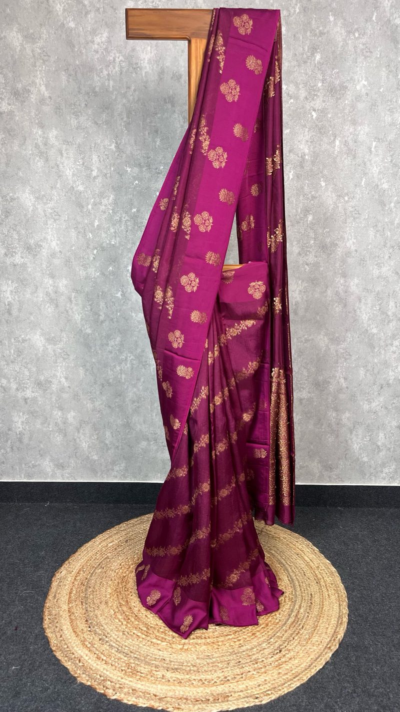 SEMI TUSSAR RAW SILK BANARASI SAREE
