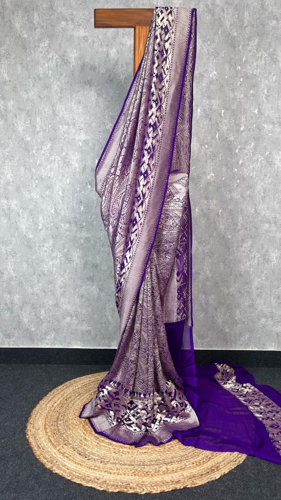 SILK GEORGETTE BANARASI SAREE