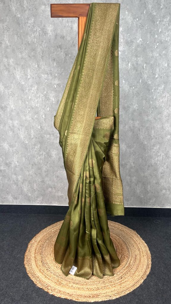 SEMI TUSSAR RAW SILK BANARASI SAREE