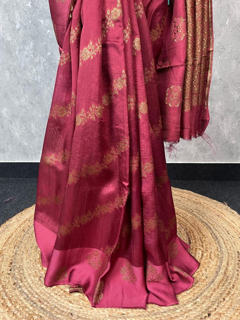 SEMI TUSSAR RAW SILK BANARASI SAREE - Image 2
