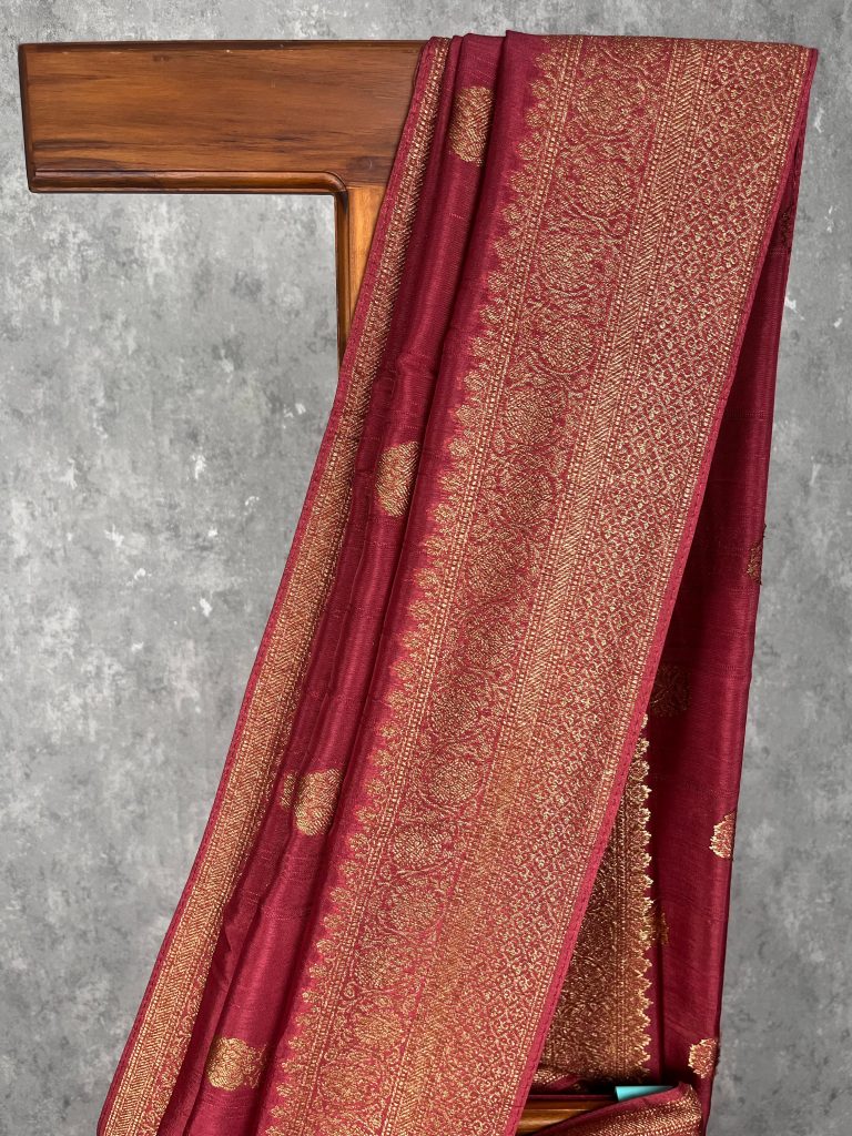 SEMI TUSSAR RAW SILK BANARASI SAREE - Image 3