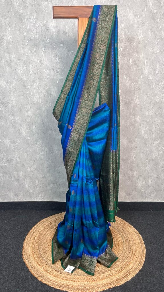 TUSSAR RAW SILK BANARASI SAREE