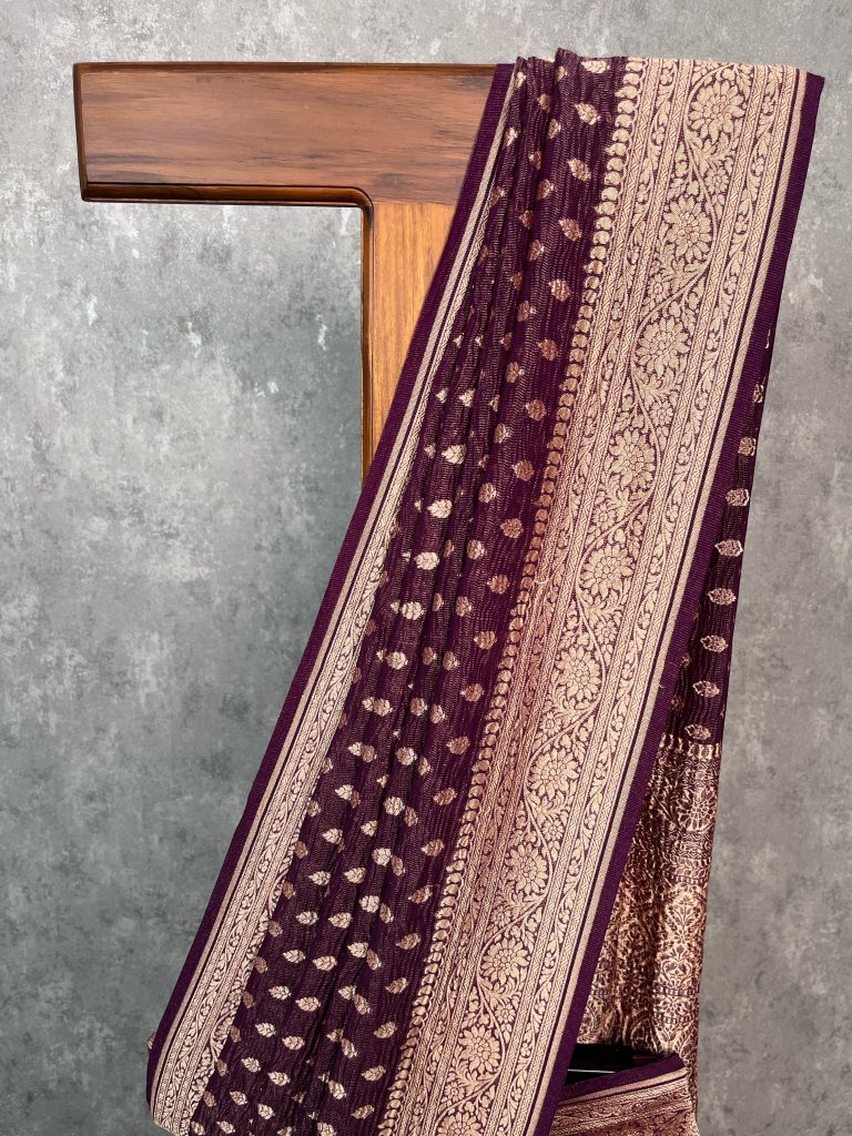 TISSUE CREPE SILK BANARASI SAREE - Image 2