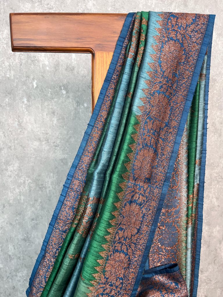 TUSSAR RAW SILK BANARASI SAREE - Image 2