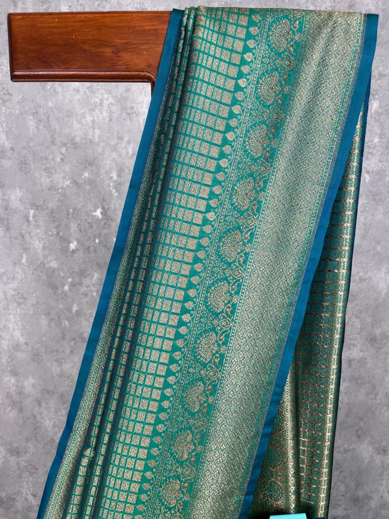 SEMI KATAN ANTIQUE ZARI BANARASI SAREE - Image 2