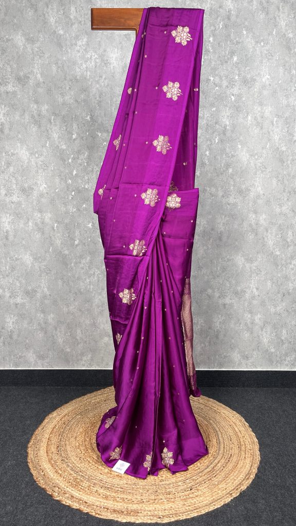 VISCOSE SATIN SILK BANARASI SAREE