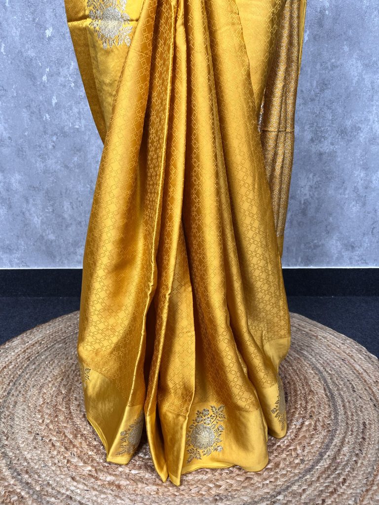 VISCOSE SATIN SILK BANARASI SAREE - Image 3