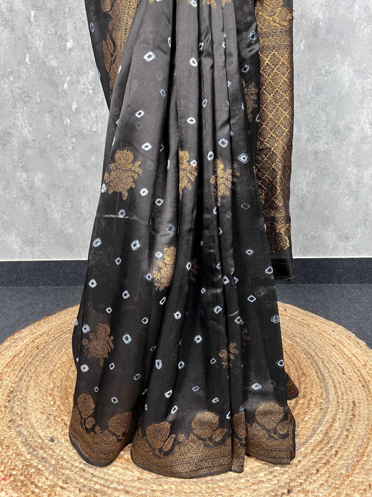 SEMI TUSSAR RAW SILK BANARASI SAREE - Image 3