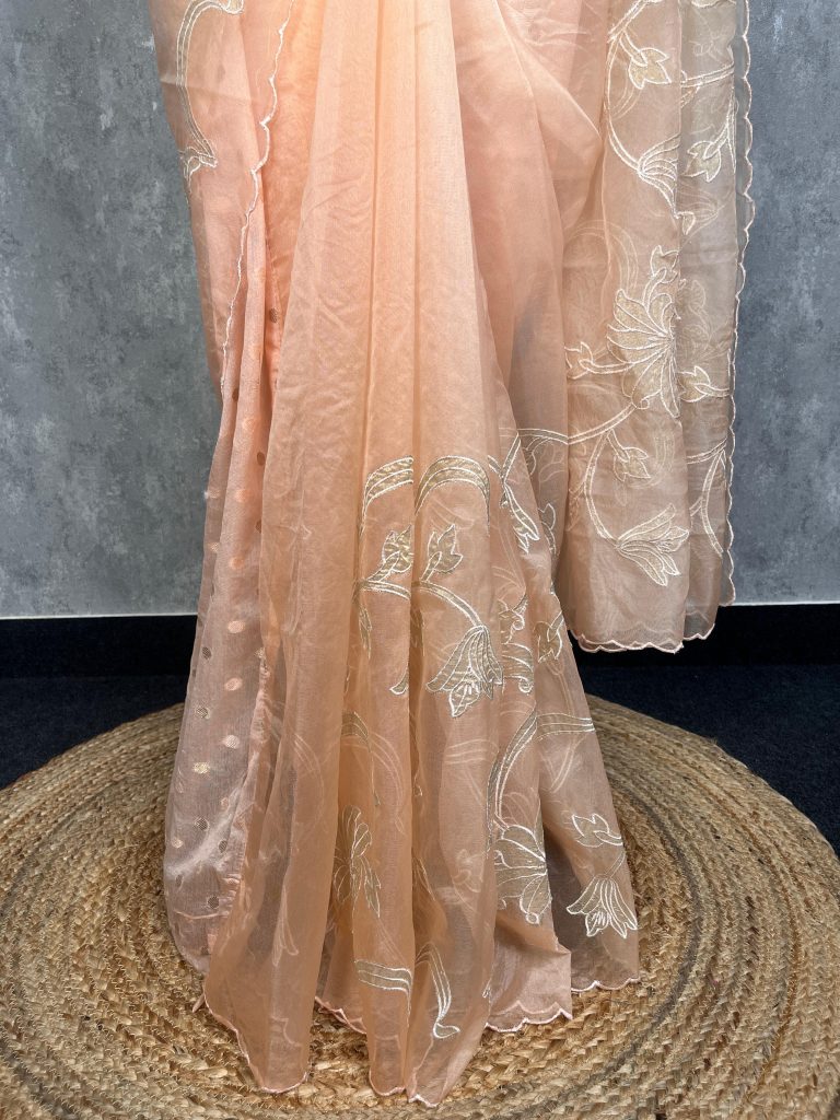 ORGANZA APPLIQUE SAREE - Image 3