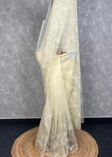 ORGANZA APPLIQUE SAREE