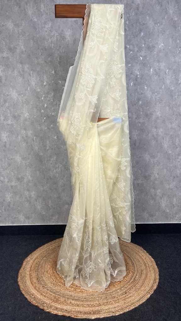ORGANZA APPLIQUE SAREE