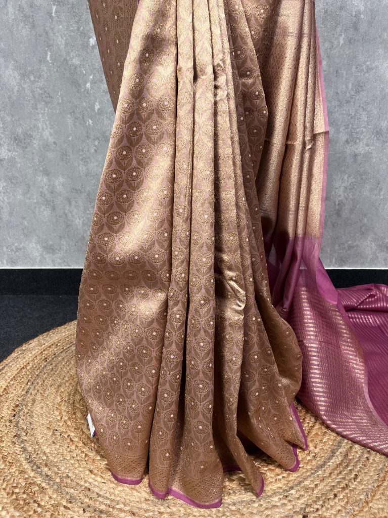 CHANDERI BROCADE BANARASI SAREE - Image 3
