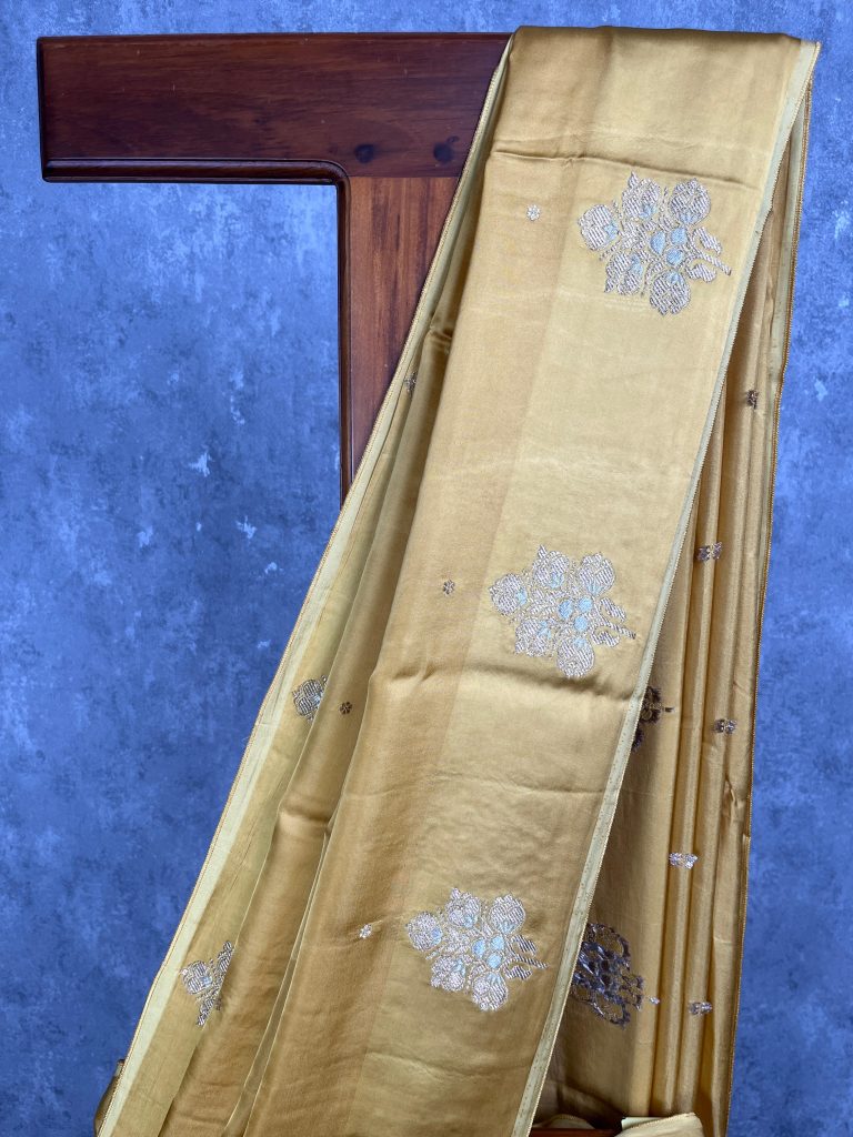 VISCOSE SATIN SILK BANARASI SAREE - Image 2