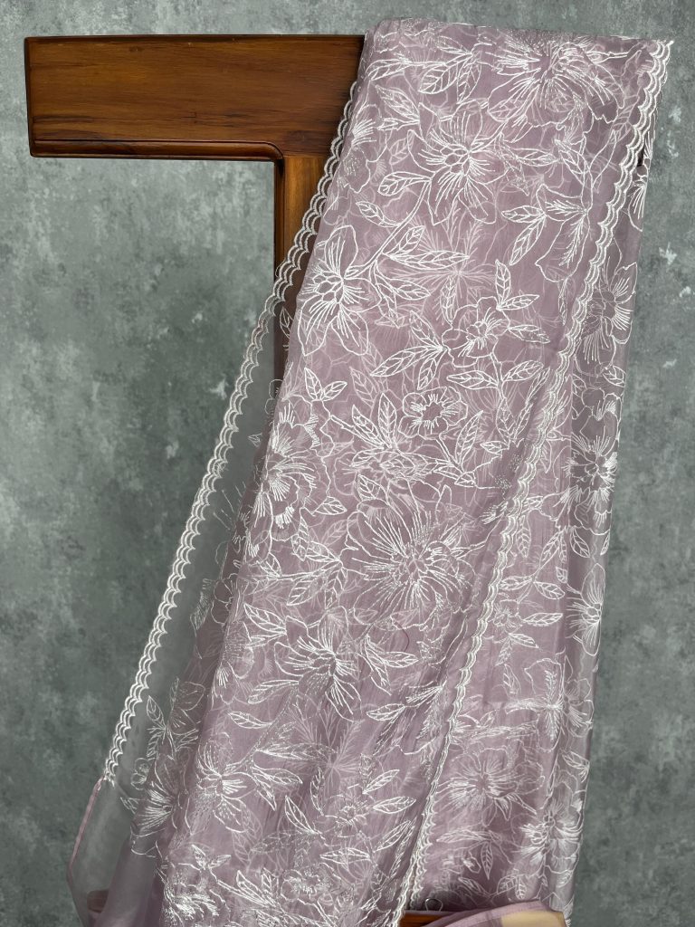 ORGANZA EMBROIDERY SAREE - Image 2