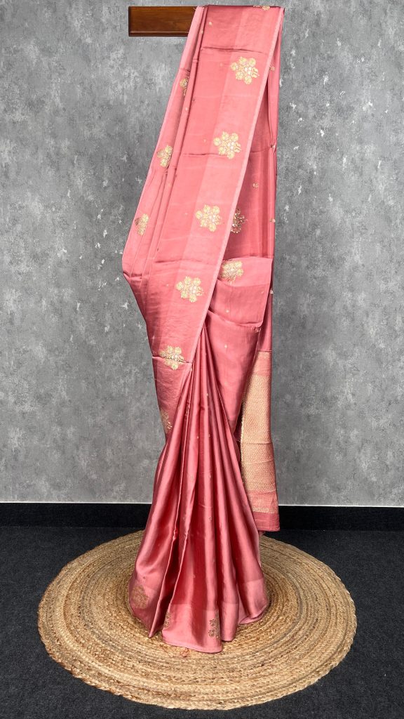 VISCOSE SATIN SILK BANARASI SAREE