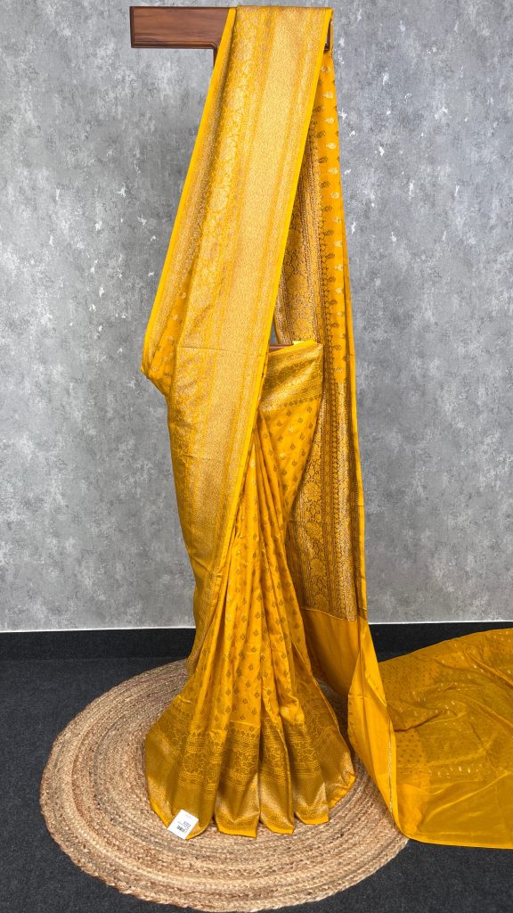 SEMI GEORGETTE ANTIQUE ZARI BANARASI SAREE