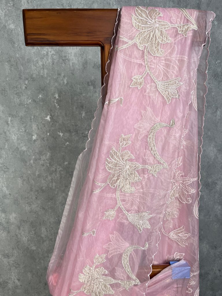ORGANZA APPLIQUE SAREE - Image 2