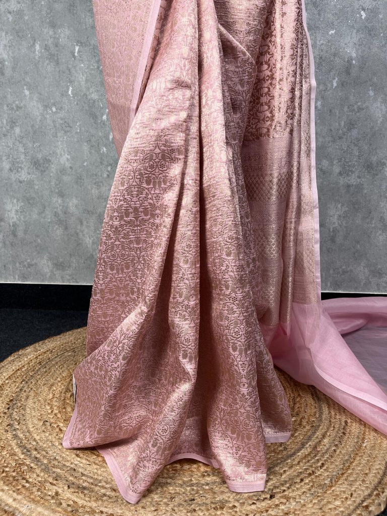 SILK ORGANZA WATER ZARI BANARASI SAREE - Image 3