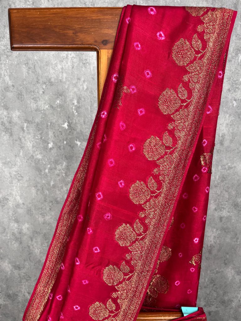 SEMI TUSSAR RAW SILK BANARASI SAREE - Image 2