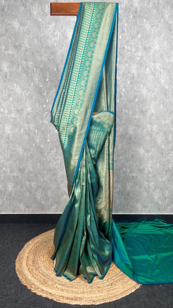 SEMI KATAN ANTIQUE ZARI BANARASI SAREE