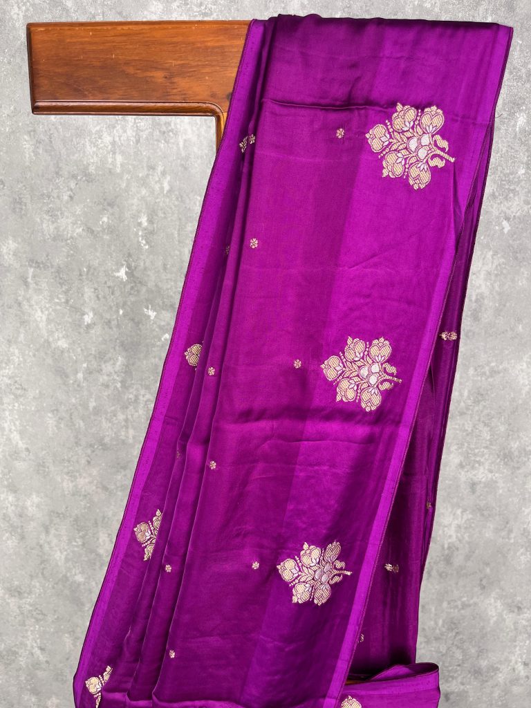 VISCOSE SATIN SILK BANARASI SAREE - Image 2