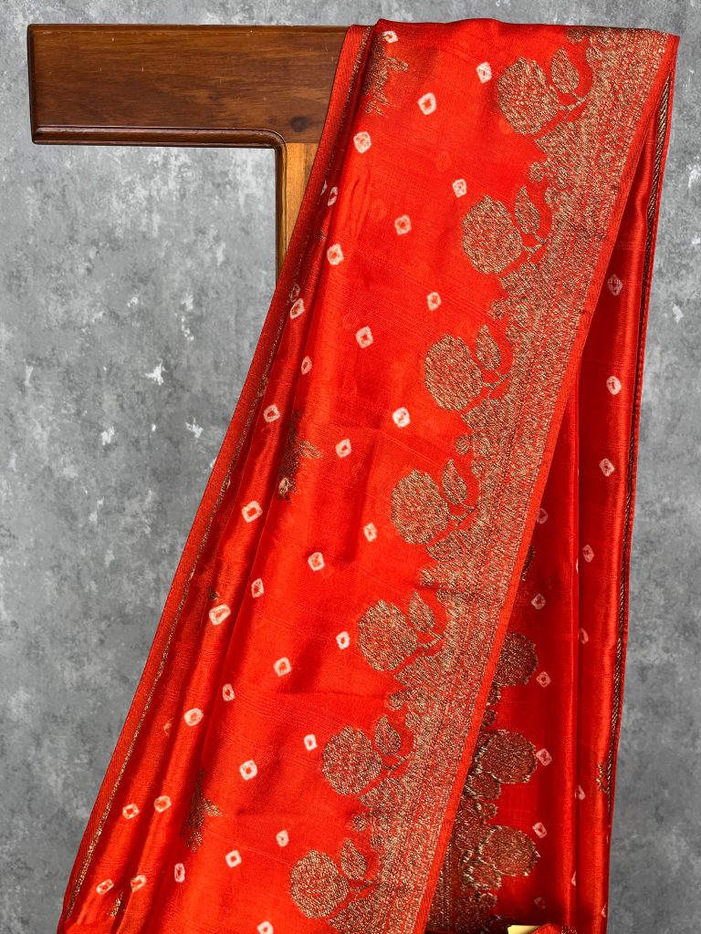 SEMI TUSSAR RAW SILK BANARASI SAREE - Image 2