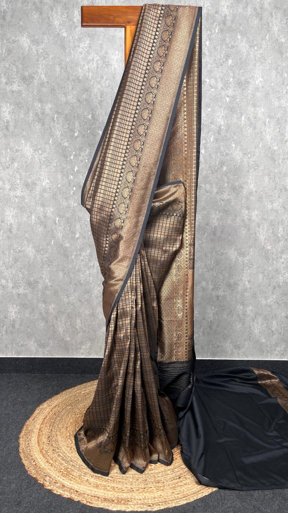 SEMI KATAN ANTIQUE ZARI BANARASI SAREE