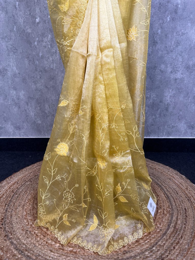 ORGANZA APPLIQUE SAREE - Image 3