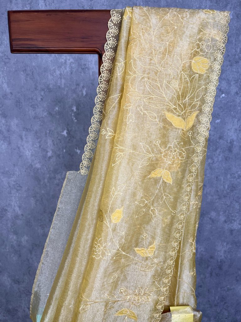 ORGANZA APPLIQUE SAREE - Image 2