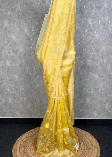ORGANZA APPLIQUE SAREE
