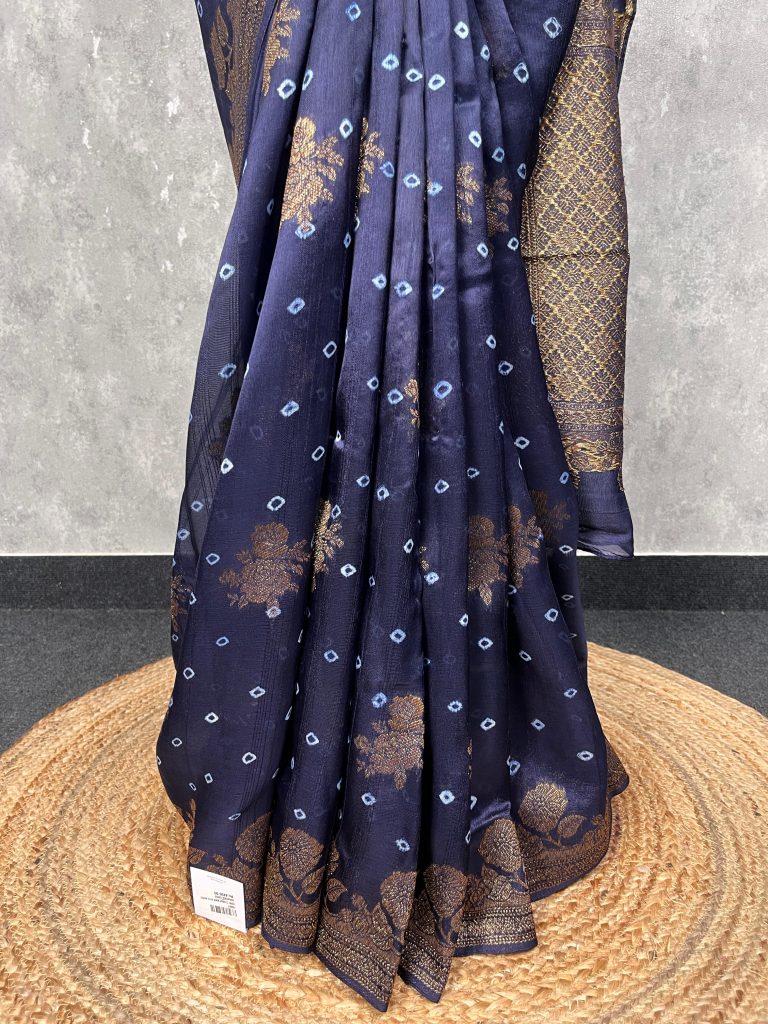 SEMI TUSSAR RAW SILK BANARASI SAREE - Image 3
