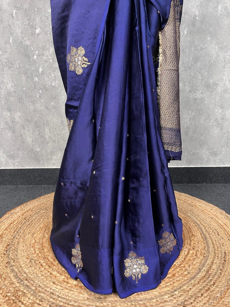 VISCOSE SATIN SILK BANARASI SAREE - Image 3