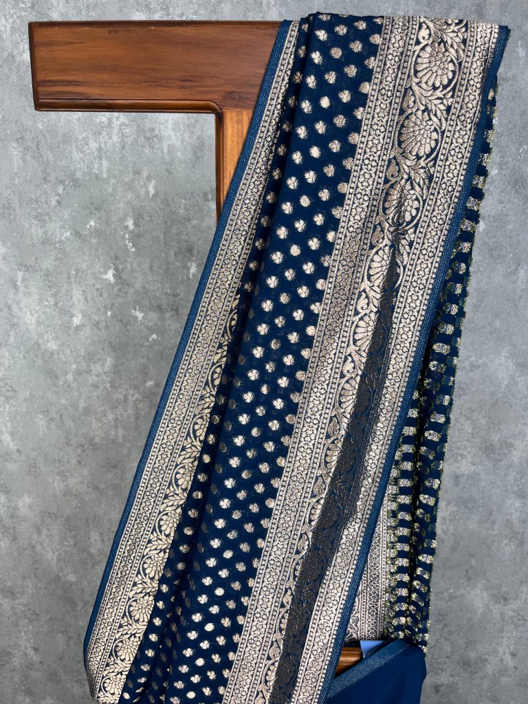 VISCOSE GEORGETTE BANARASI SAREE - Image 2