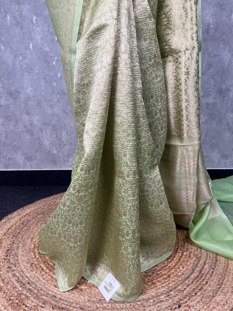 SILK ORGANZA WATER ZARI BANARASI SAREE - Image 3