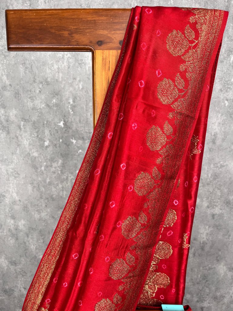SEMI TUSSAR RAW SILK BANARASI SAREE - Image 2