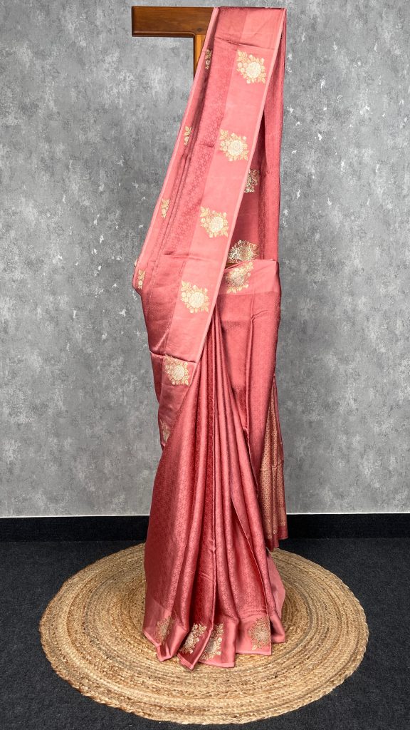 VISCOSE SATIN SILK BANARASI SAREE