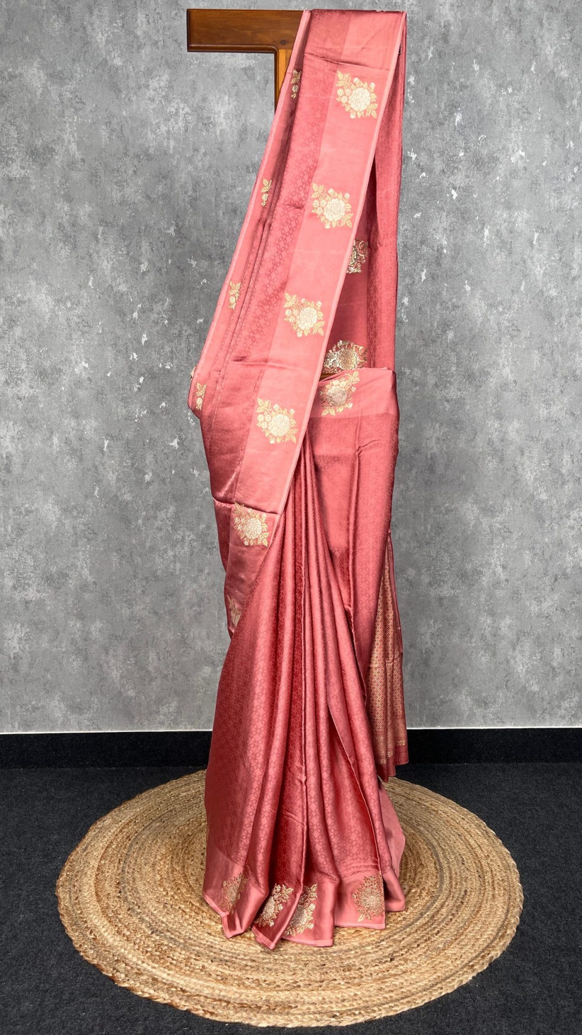 VISCOSE SATIN SILK BANARASI SAREE
