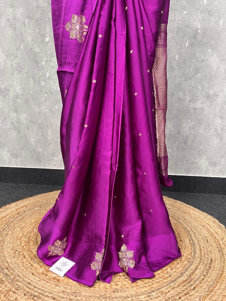 VISCOSE SATIN SILK BANARASI SAREE - Image 3