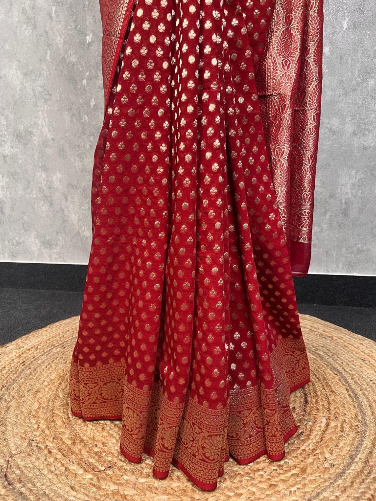 GEORGETTE BANARASI SAREE - Image 3