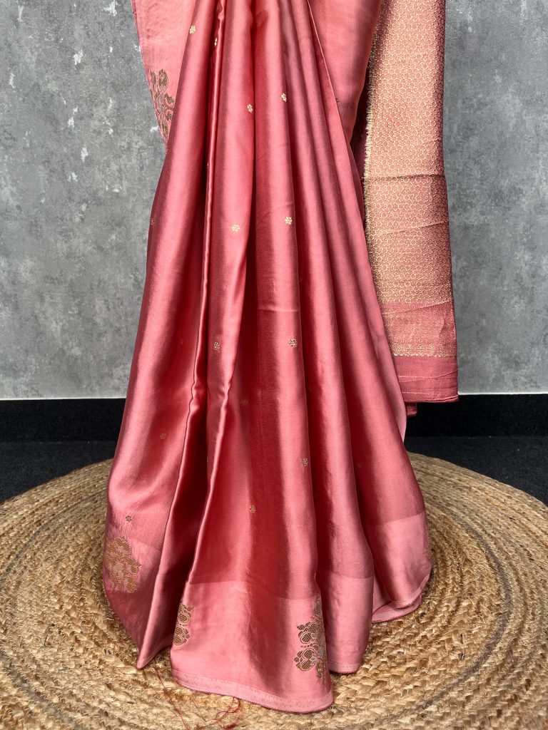 VISCOSE SATIN SILK BANARASI SAREE - Image 3