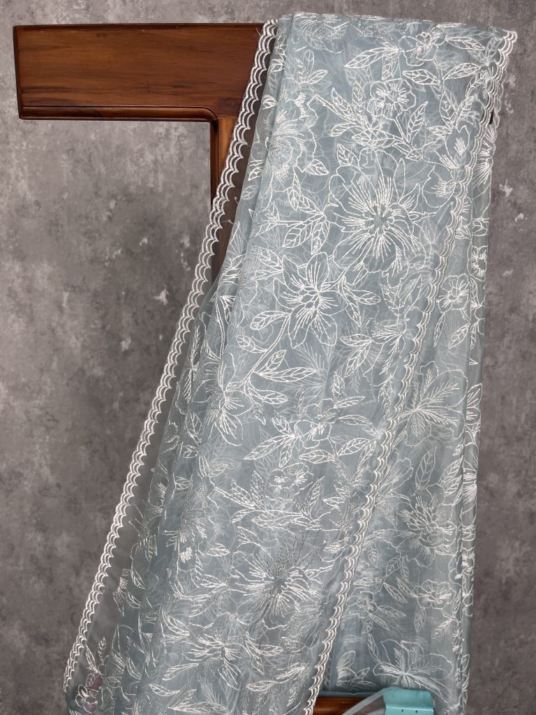 ORGANZA EMBROIDERY SAREE - Image 2