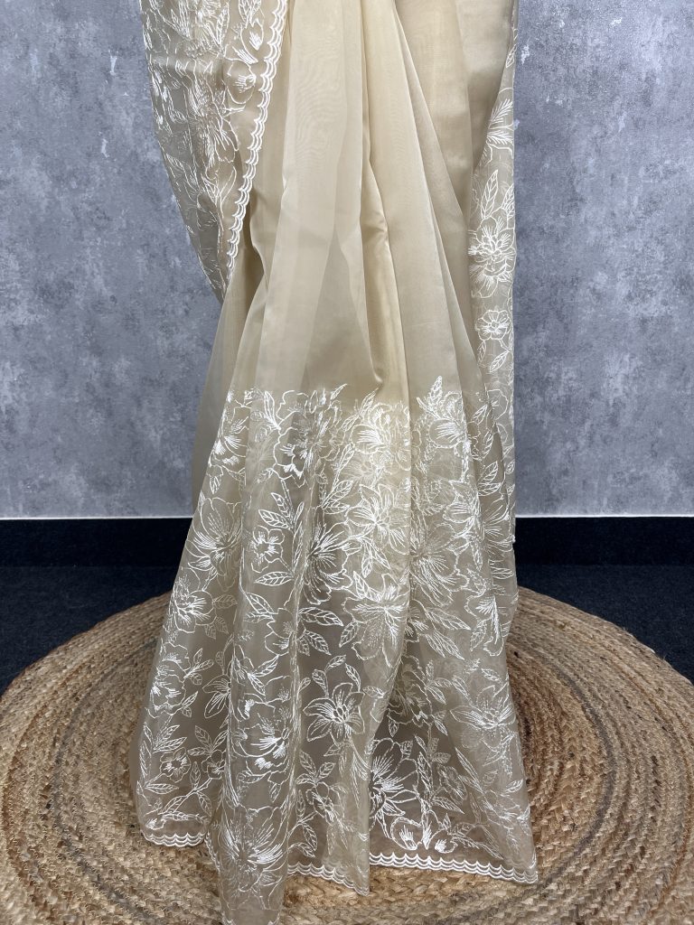 ORGANZA EMBROIDERY SAREE - Image 3