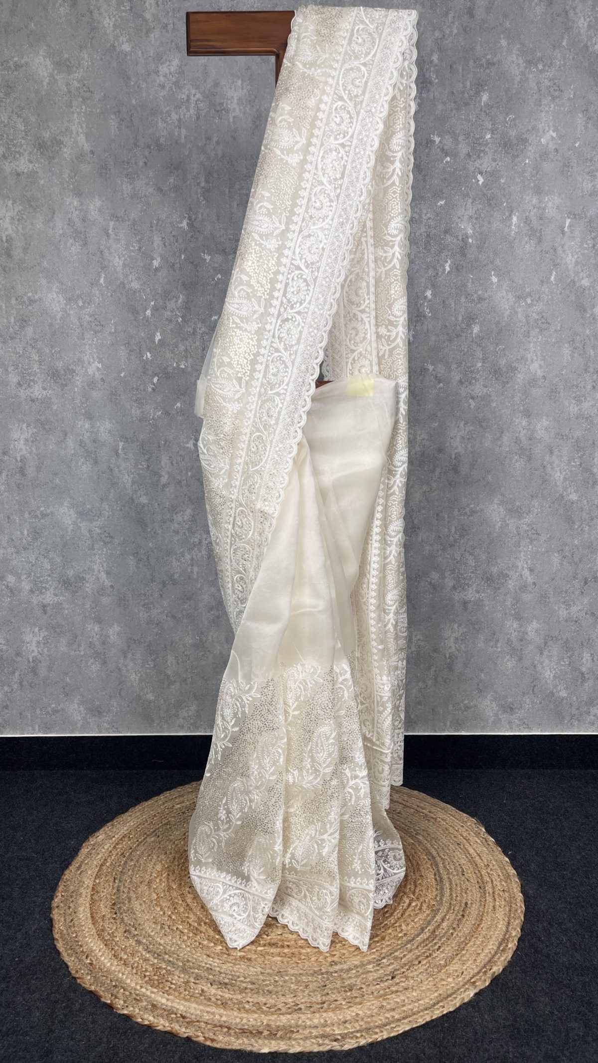SILK ORGANZA EMBROIDERY SAREE