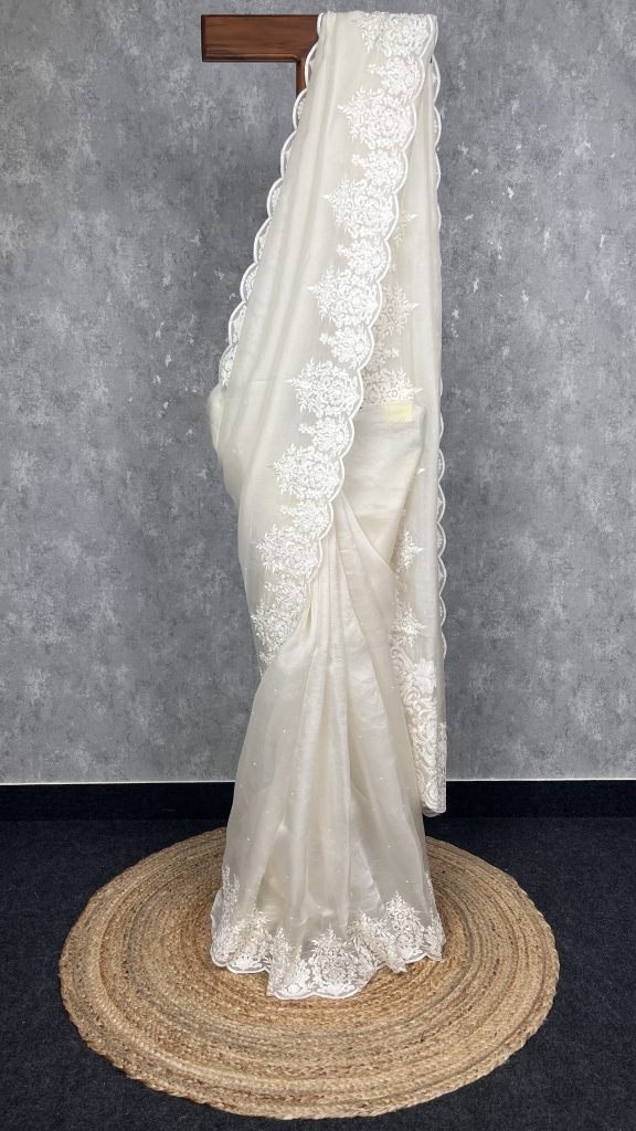 SILK ORGANZA EMBROIDERY SAREE
