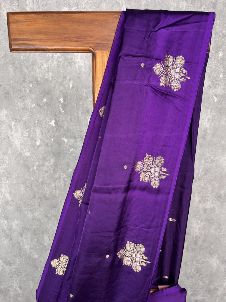 VISCOSE SATIN SILK BANARASI SAREE - Image 2