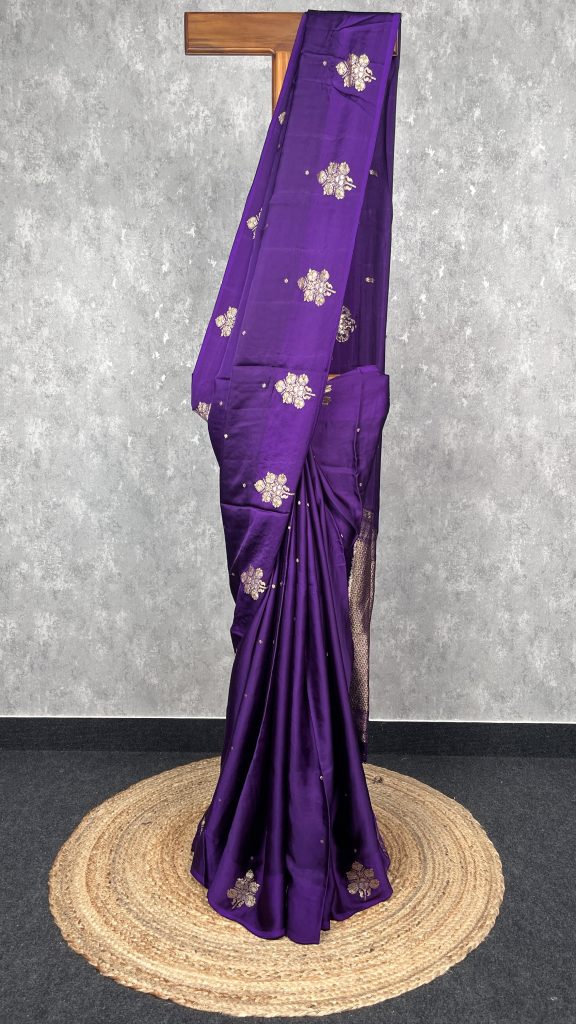 VISCOSE SATIN SILK BANARASI SAREE