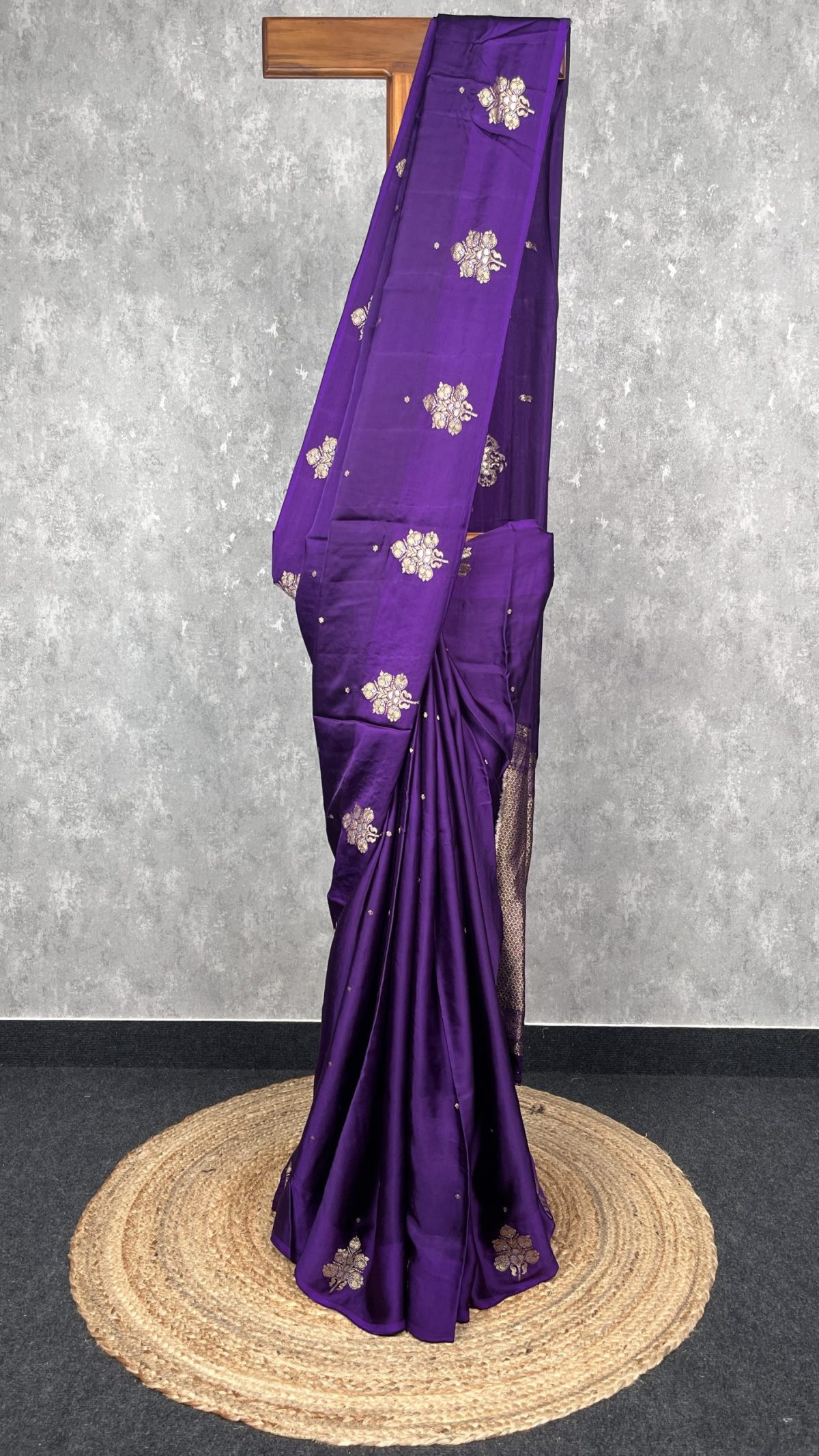 VISCOSE SATIN SILK BANARASI SAREE
