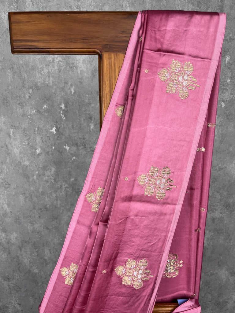 VISCOSE SATIN SILK BANARASI SAREE - Image 2