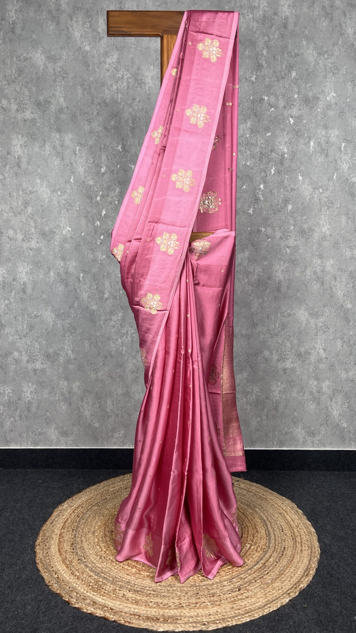 VISCOSE SATIN SILK BANARASI SAREE